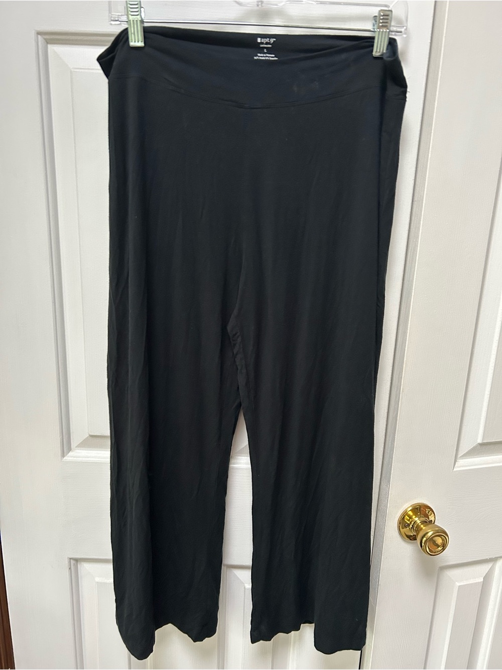 Apt. 9 Black Wide-Leg Women's lounge wear pajama bottoms, lg. All black.